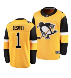 Pittsburgh Penguins 1 Casey DeSmith Yellow 2021 Jersey