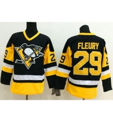 Pittsburgh Penguins #29 Andre Fleury Black Alternate Stitched NHL Jersey