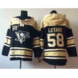 nhl jerseys pittsburgh penguins #58 letang cream-black[pullover hooded sweatshirt]