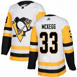 Womens Adidas Pittsburgh Penguins 33 Greg McKegg Authentic White Away NHL Jersey 