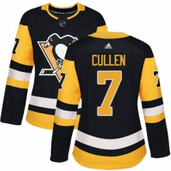 Womens Adidas Pittsburgh Penguins 7 Matt Cullen Authentic Black Home NHL Jersey 