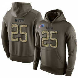 NFL Nike Buffalo Bills 25 LeSean McCoy Green Salute To Service Mens Pullover Hoodie