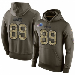 NFL Nike Buffalo Bills 89 Chris Gragg Green Salute To Service Mens Pullover Hoodie