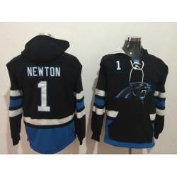 Men Nike Carolina Panthers Cam Newton 1 NFL Winter Thick Hoodie