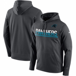 NFL Mens Carolina Panthers Nike Sideline Circuit Anthracite Pullover Hoodie