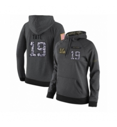 Football Womens Cincinnati Bengals 19 Auden Tate Stitched Black Anthracite Salute to Service Player Performance Hoodie