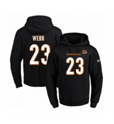 Football Mens Cincinnati Bengals 23 BW Webb Black Name Number Pullover Hoodie