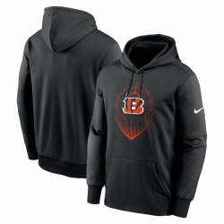 Men Cincinnati Bengals Black Icon Performance Pullover Hoodie