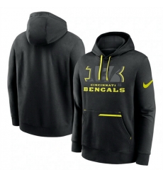 Men Cincinnati Bengals Black Volt Pullover Hoodie