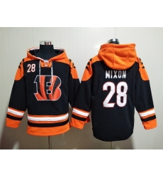 NFL Men Cincinnati Bengals 28 Joe Mixon Stitched Hoodie II