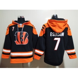 NFL Men Cincinnati Bengals 7 Boomer Esiason Stitched Hoodie