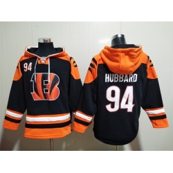 NFL Men Cincinnati Bengals 94 Sam Hubbard Stitched Hoodie