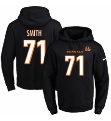 NFL Mens Nike Cincinnati Bengals 71 Andre Smith Black Name Number Pullover Hoodie