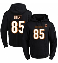 NFL Mens Nike Cincinnati Bengals 85 Tyler Eifert Black Name Number Pullover Hoodie