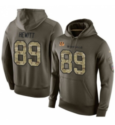 NFL Nike Cincinnati Bengals 89 Ryan Hewitt Green Salute To Service Mens Pullover Hoodie