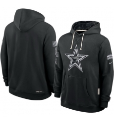 Men Dallas Cowboys Black 2026 Salute to Service Sideline Dri FIT Pullover Hoodie Men Dallas Cowboys Black 2026 Salute to Service Sideline Dri FIT Pullover Hoodie