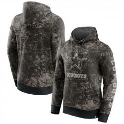 Men Dallas Cowboys Black Gray Blackout Tonal Pullover Hoodie