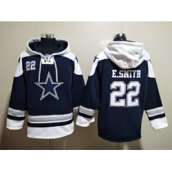 NFL Men Dallas Cowboys 22 Emmitt Smith Stitched Hoodie