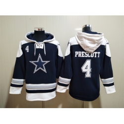 NFL Men Dallas Cowboys 4 Dak Prescott Stitched Hoodie