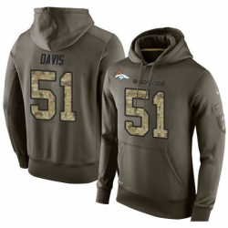 NFL Nike Denver Broncos 51 Todd Davis Green Salute To Service Mens Pullover Hoodie