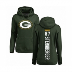 Football Womens Green Bay Packers 87 Jace Sternberger Green Backer Hoodie