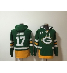 Men Nike Green Bay Packers Davante Adams 17 NFL Winter Thick Hoodie