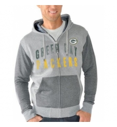 NFL Green Bay Packers G III Sports by Carl Banks Safety Tri Blend Full Zip Hoodie Heathered Gray