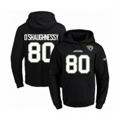 Football Mens Jacksonville Jaguars 80 James OShaughnessy Black Name Number Pullover Hoodie