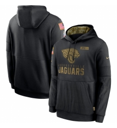 Men Jacksonville Jaguars Nike 2020 Salute to Service Sideline Performance Pullover Hoodie Black