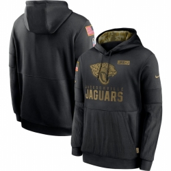 Men Jacksonville Jaguars Nike 2020 Salute to Service Sideline Performance Pullover Hoodie Black