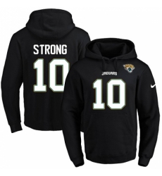 NFL Mens Nike Jacksonville Jaguars 10 Jaelen Strong Black Name Number Pullover Hoodie