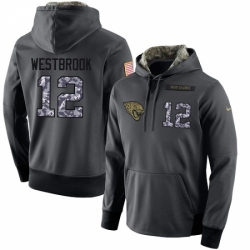 NFL Mens Nike Jacksonville Jaguars 12 Dede Westbrook Stitched Black Anthracite Salute to Service Player Performance Hoodie