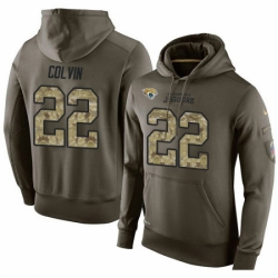 NFL Nike Jacksonville Jaguars 22 Aaron Colvin Green Salute To Service Mens Pullover Hoodie