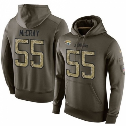 NFL Nike Jacksonville Jaguars 55 Lerentee McCray Green Salute To Service Mens Pullover Hoodie