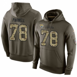 NFL Nike Jacksonville Jaguars 78 Jermey Parnell Green Salute To Service Mens Pullover Hoodie