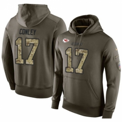 NFL Nike Kansas City Chiefs 17 Chris Conley Green Salute To Service Mens Pullover Hoodie