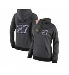 Football Womens Minnesota Vikings 27 Jayron Kearse Stitched Black Anthracite Salute to Service Player Performance Hoodie