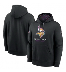 Men Minnesota Vikings Black 2024 Crucial Catch Club Pullover Hoodie