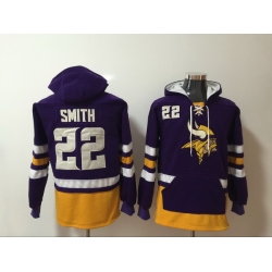 Men Nike Minnesota Vikings Harrison Smith 22 NFL Winter Thick Hoodie