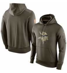 NFL Mens Minnesota Vikings Nike Olive Salute To Service KO Performance Hoodie