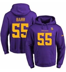 NFL Mens Nike Minnesota Vikings 55 Anthony Barr PurpleGold No Name Number Pullover Hoodie