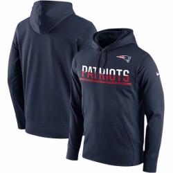 NFL Mens New England Patriots Nike Navy Sideline Circuit Pullover Performance Hoodie