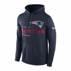 NFL Mens New England Patriots Nike Navy Super Bowl LI Bound Team Travel Circuit Performance Pullover Hoodie