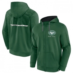 Men New York Jets Green Defender Evo Full Zip Hoodie