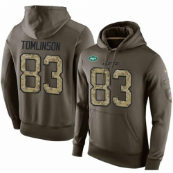 NFL Nike New York Jets 83 Eric Tomlinson Green Salute To Service Mens Pullover Hoodie