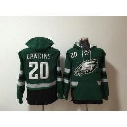 Men Nike Philadelphia Eagles Brian Dawkins 20 NFL Winter Thick Hoodie