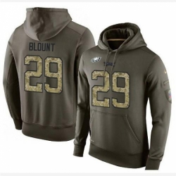 NFL Nike Philadelphia Eagles 29 LeGarrette Blount Green Salute To Service Mens Pullover Hoodie