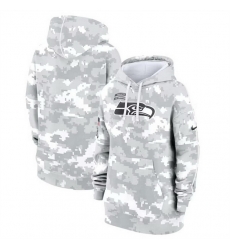 Women Seattle Seahawks 2024 Arctic Camo Salute To Service Club Fleece Pullover Hoodie