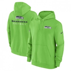 Men Seattle Seahawks Green Sideline Club Fleece Pullover Hoodie