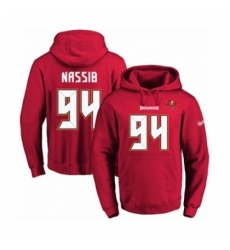 Football Mens Tampa Bay Buccaneers 94 Carl Nassib Red Name Number Pullover Hoodie